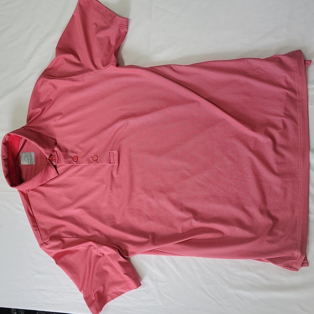 CALLAWAY Mens Red Golf Polo